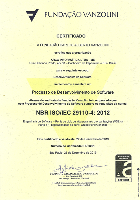 Certificação ISO 29110